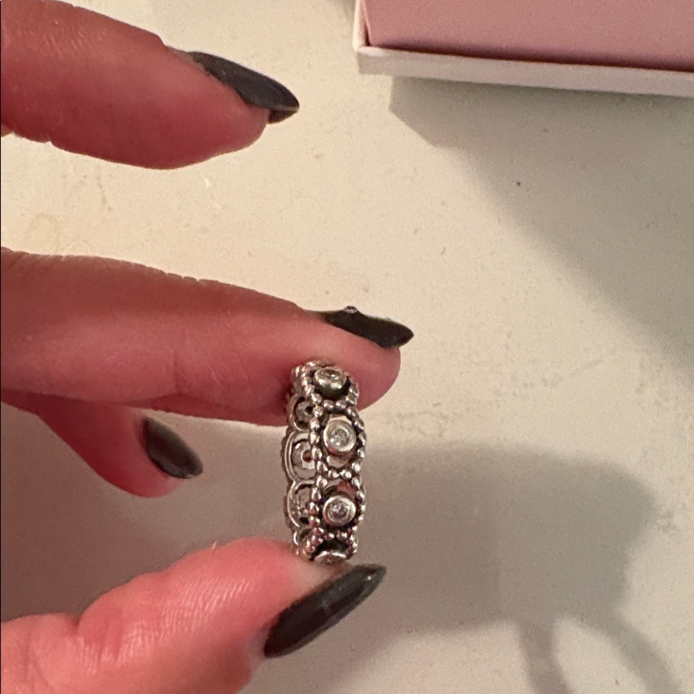 Pandora Silver Beaded Ring - Picture 2 of 4